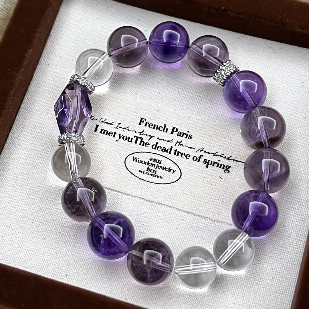 【纳万镜】*天然水晶手串*鉴定证书礼盒发货