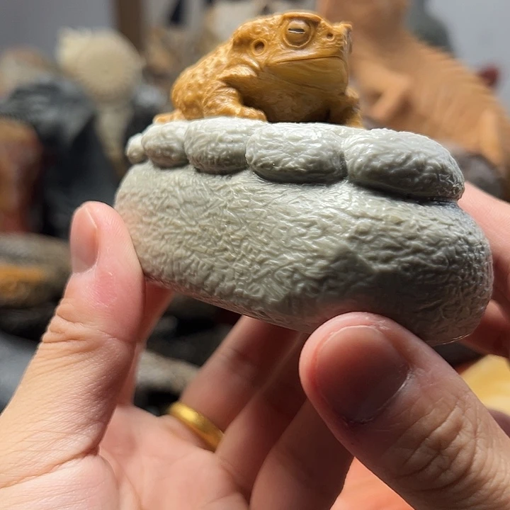 东北石松花石摆件