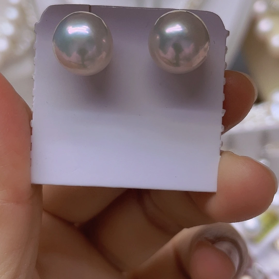 吊坠或者耳钉淡水珍珠银S925镶嵌
