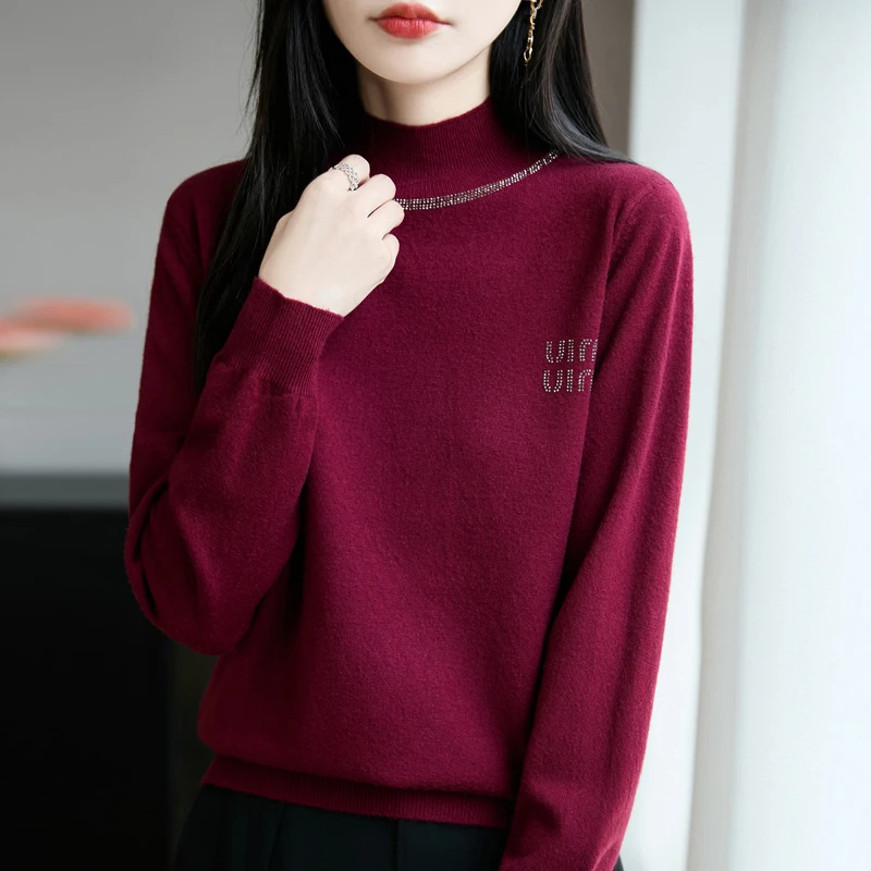 女毛针织衫法式极简风打底衫毛衣套头秋冬213