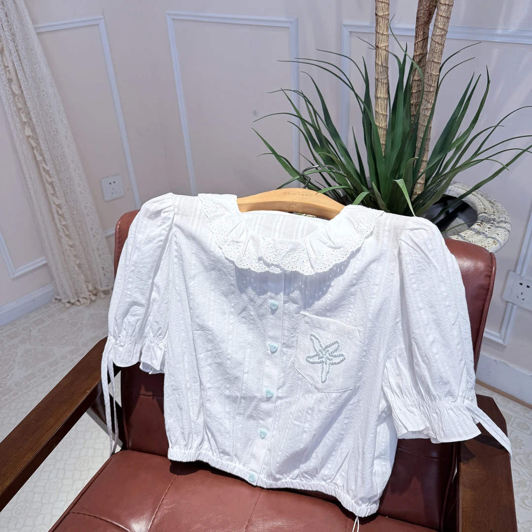 西町村屋2025夏新款短袖衬衫XAAB10344