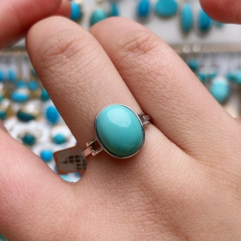 【闪购商品】绿松石戒指银S925镶嵌