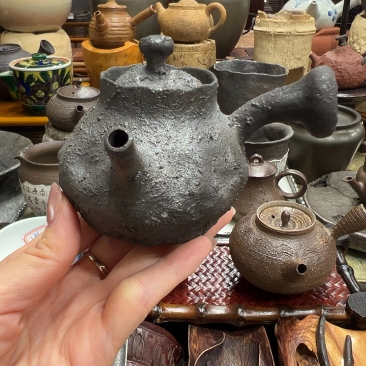 陶壶柴烧侧把茶器茶器茶器