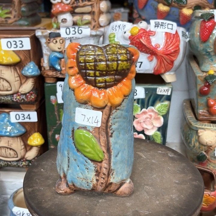 紫砂花盆粗陶材质多肉花盆