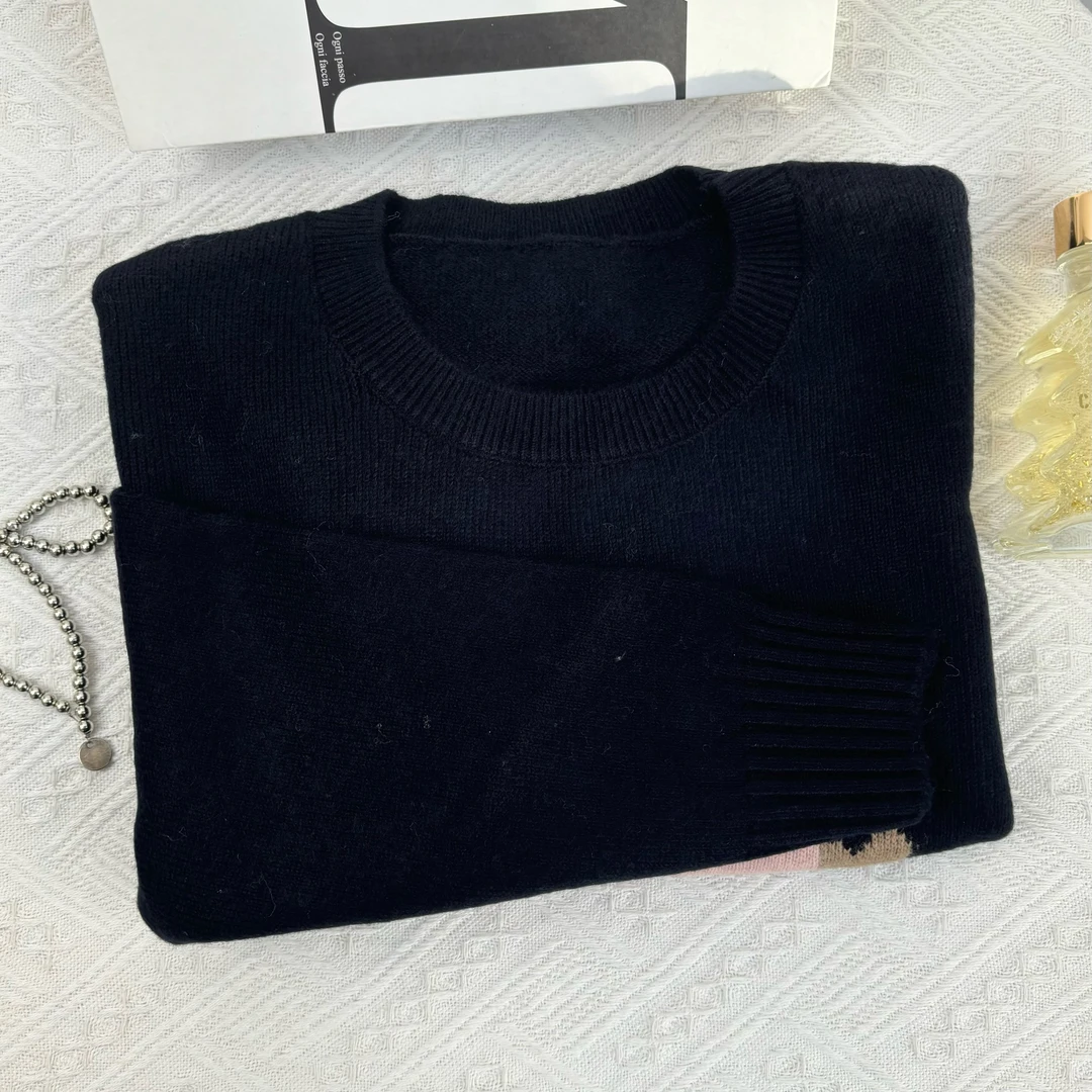 玲姐定制-藏青色动物图案款针织毛衣280260