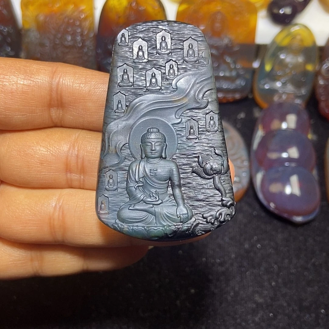 琥珀未镶嵌颈饰缅甸天然琥珀吊坠