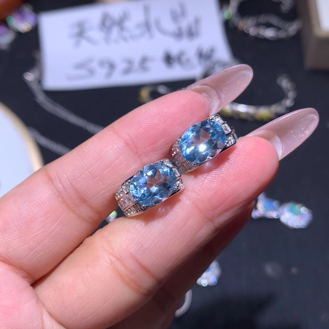 【闪购商品】水晶戒指银S925镶嵌白***?戒指