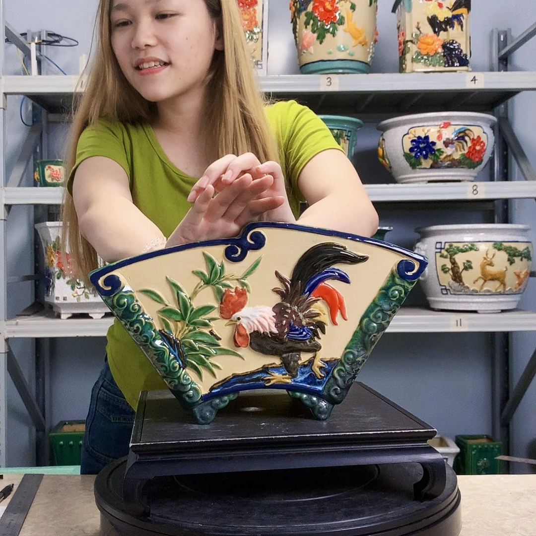 实物拍摄湾盆石湾盆