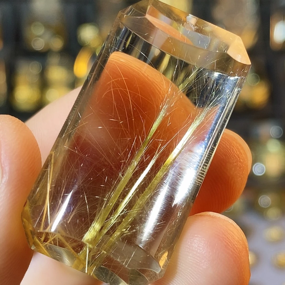 水晶颈饰未镶嵌天然钛晶敦厚款无事牌吊坠