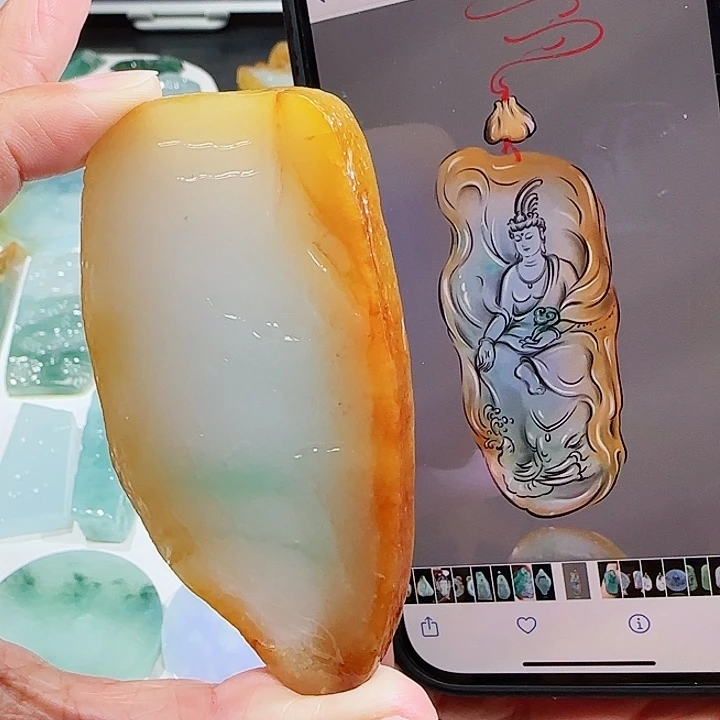 定制翡翠未镶嵌翡翠挂件