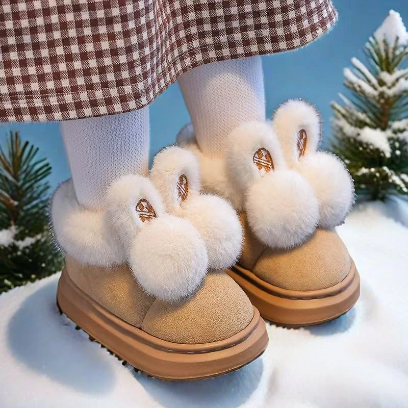 2025新款儿童棉鞋秋冬季女童室内外加厚保暖中大童宝宝包跟男女孩