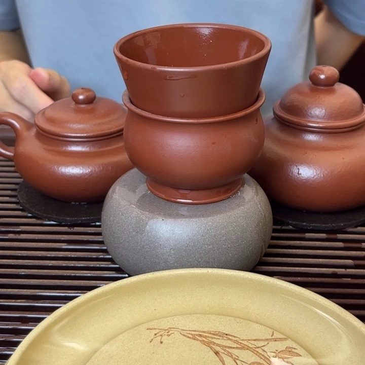 管***帆茶壶紫砂大红袍 主人杯