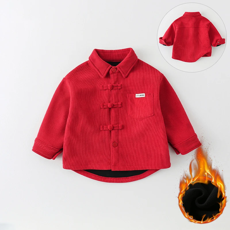 【仟与】儿童新中式汉服冬季新款男童过年喜庆唐装服外套AW819