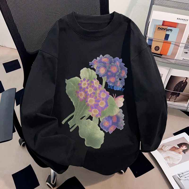 jtrt潮牌重磅纯棉圆领长袖打底衫秋冬季新款美式高街百搭宽松上衣