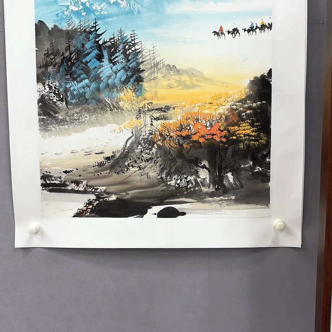 国画艺术家真人手绘