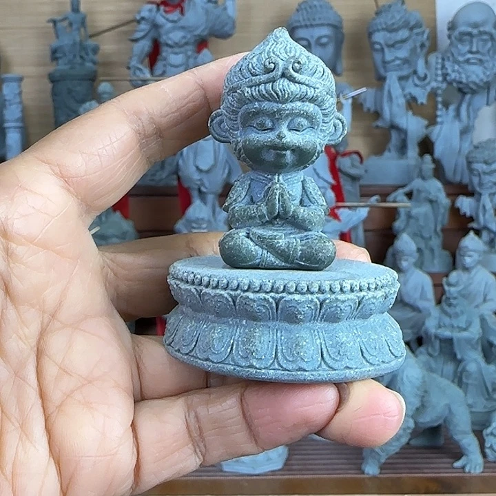 石材悟空+莲花底座