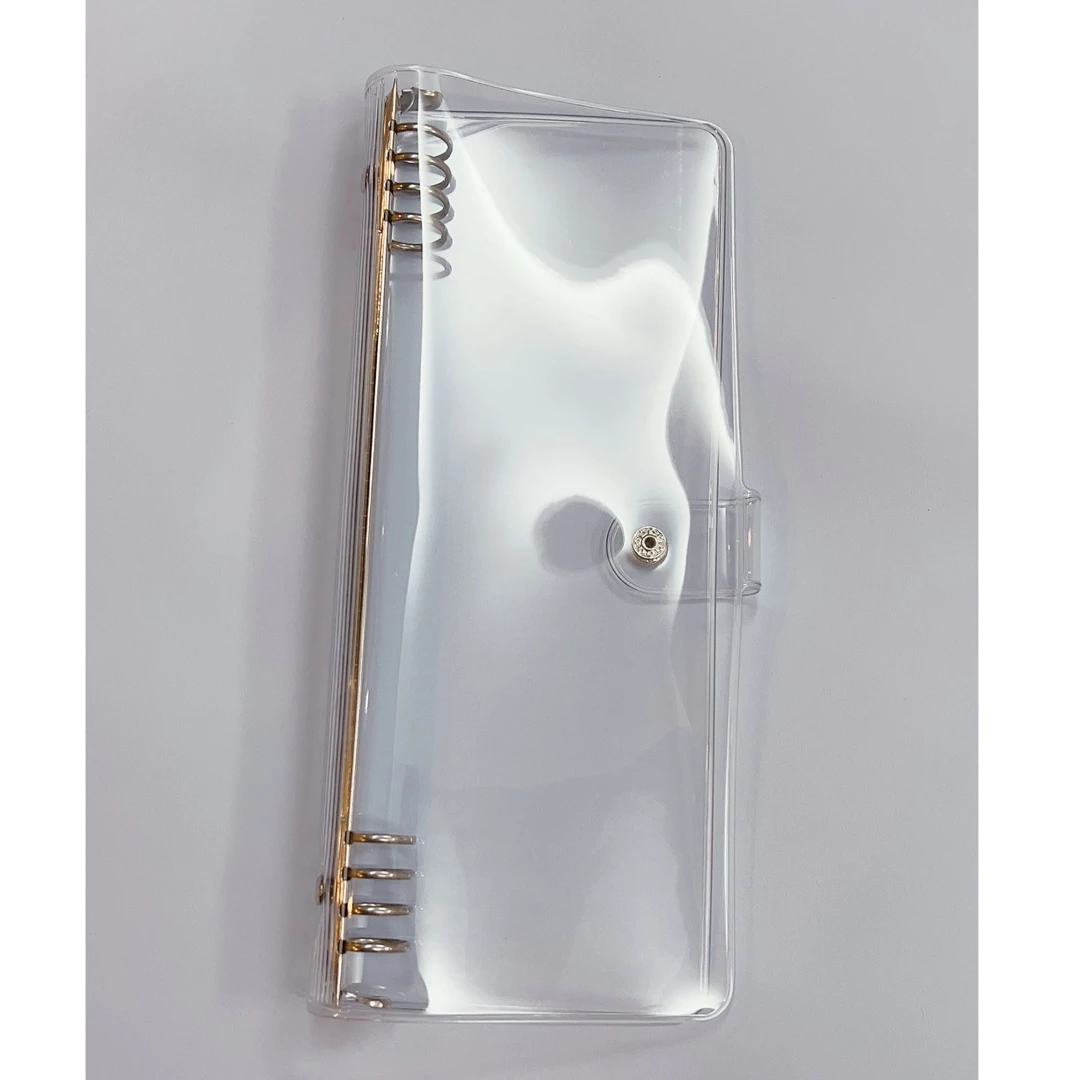 【书慧文具】Half水晶壳 高透PVC加厚水晶壳 透明活页铁夹 带按扣