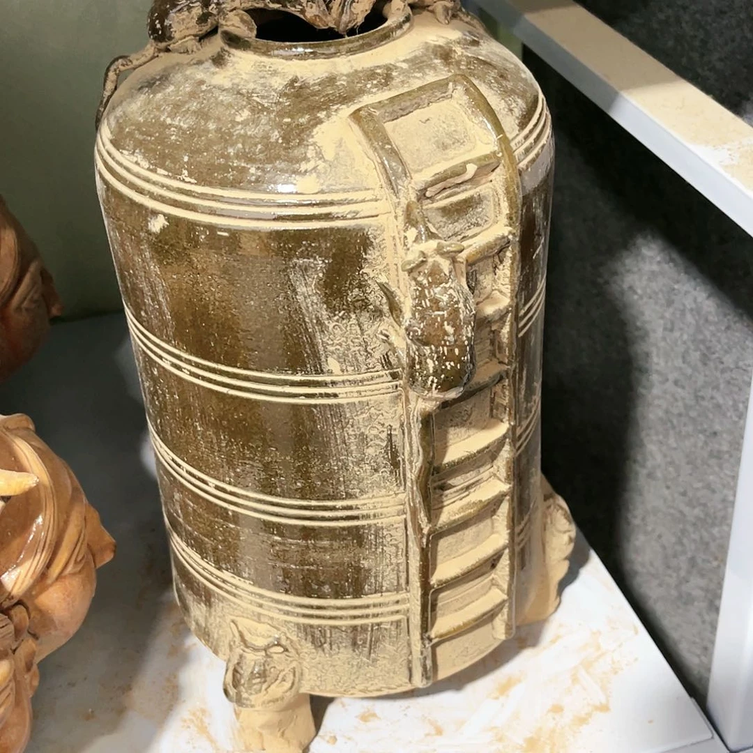 瓦当摆件摆件茶桌茶台陶瓷厚****原