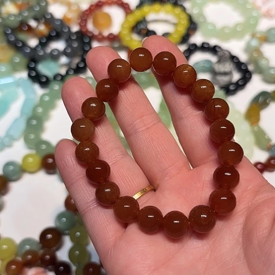 小***竹蛇纹石玉未镶嵌手串