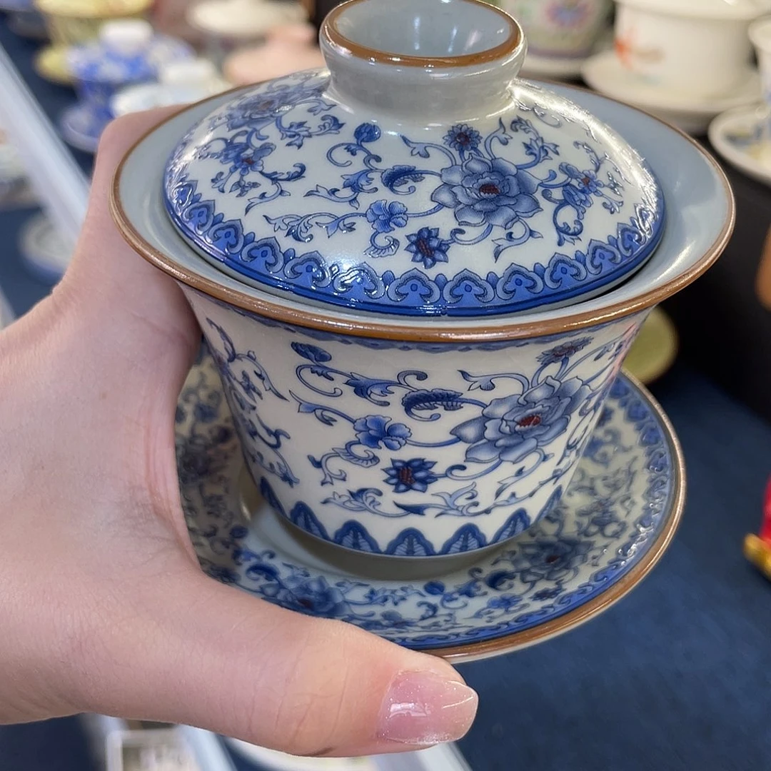 陶景德陶瓷盖碗茶具