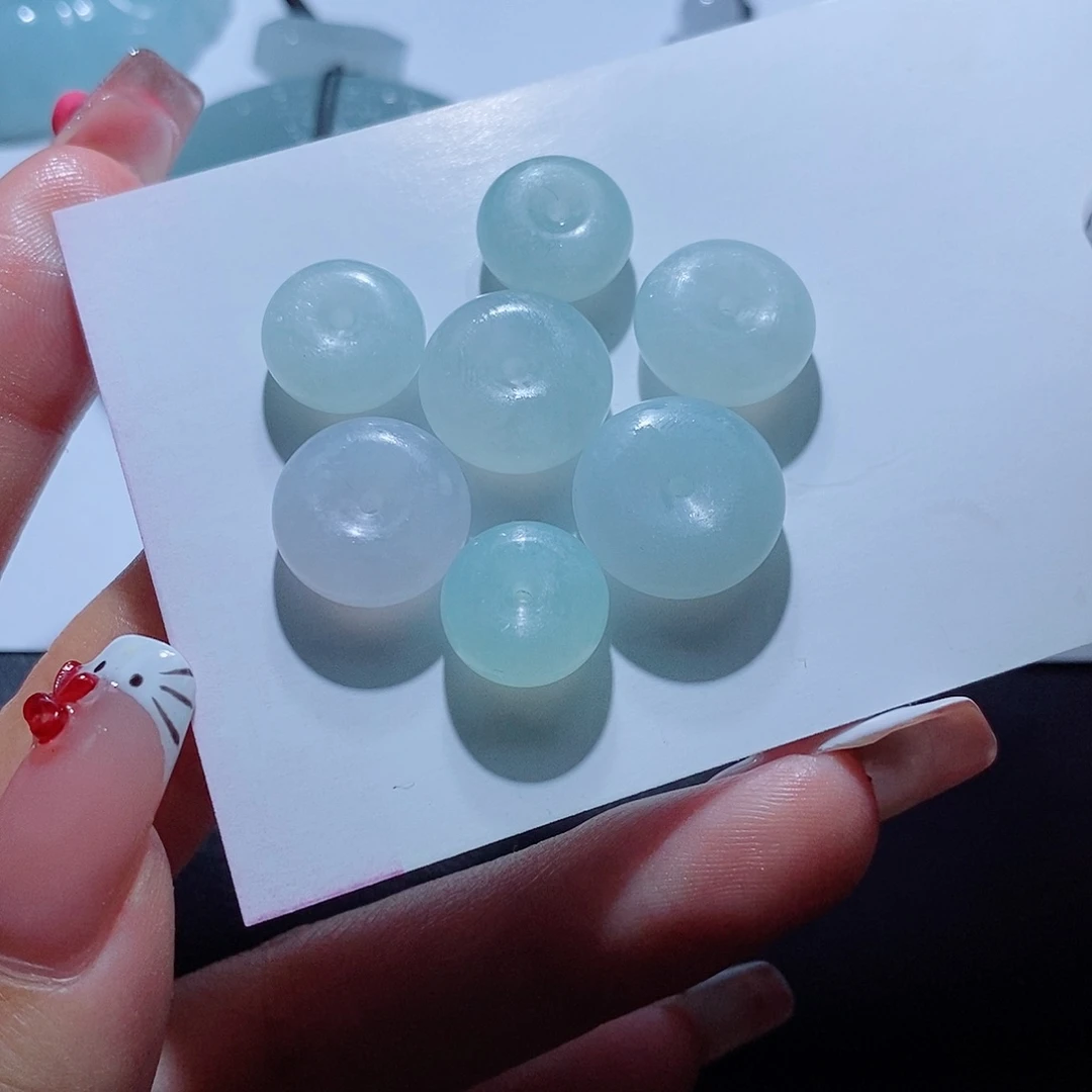 定制翡翠未镶嵌七个打包