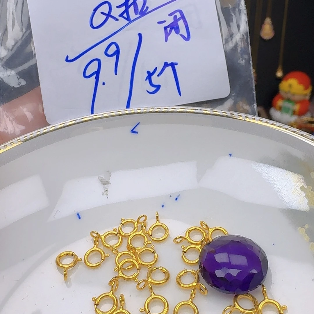 银S925镶嵌颈饰紫晶紫水晶925镶嵌156