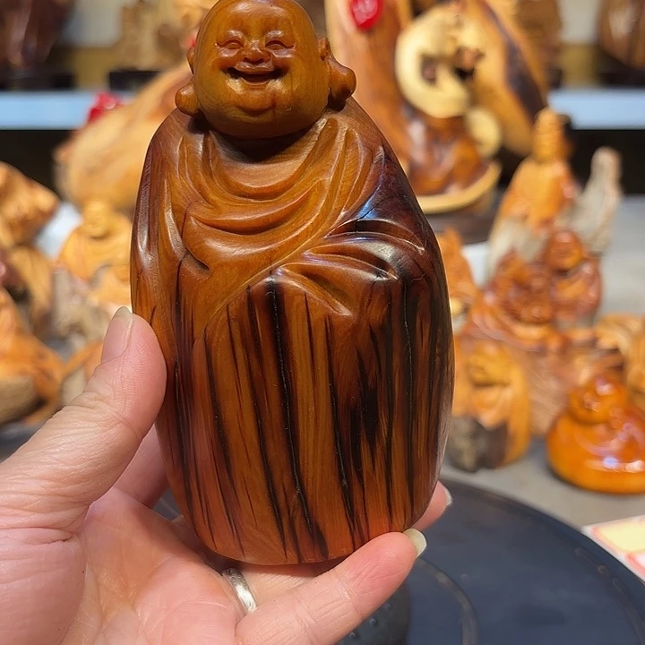 柏木太行崖柏弥勒佛