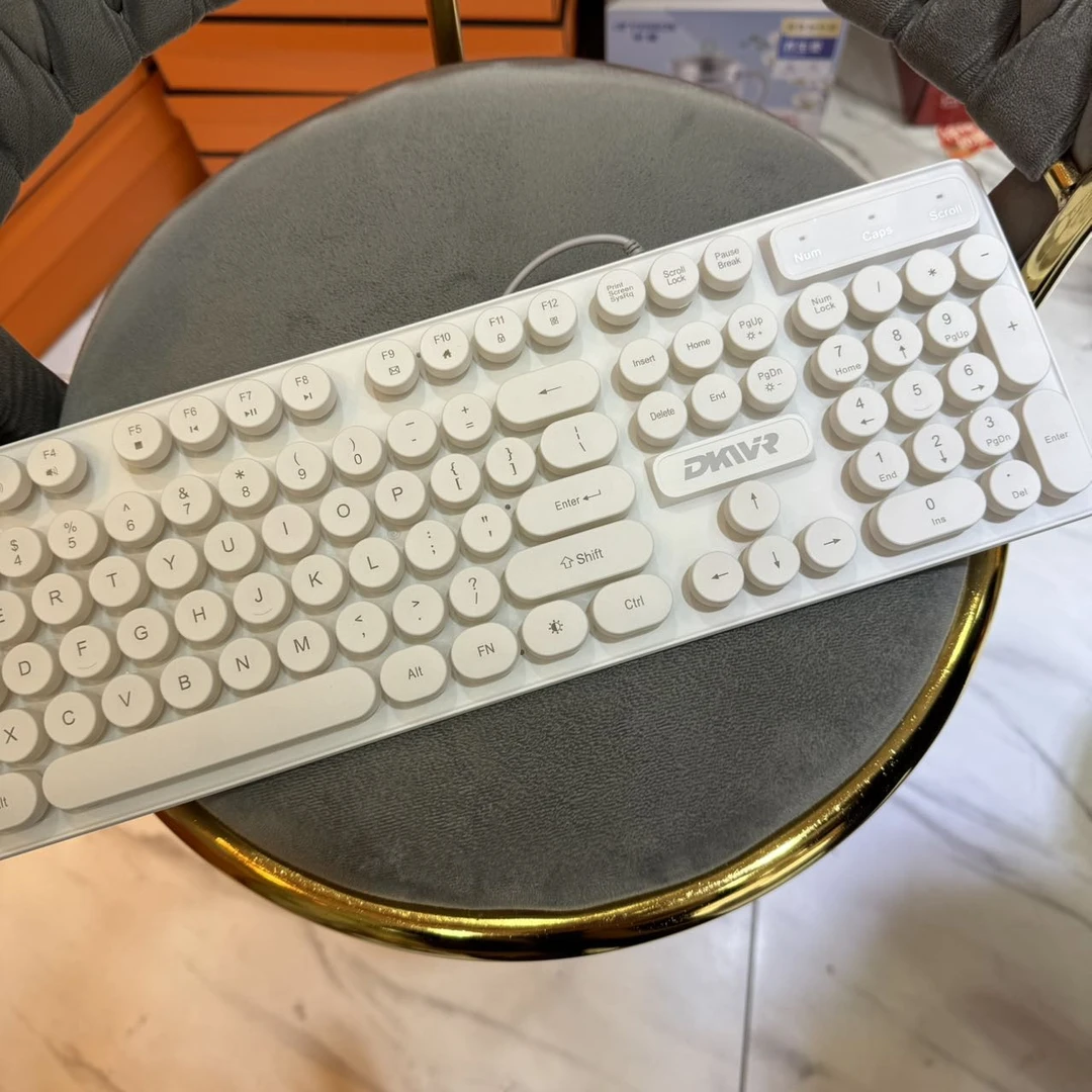 无线键盘套装 圆形机械键盘套装 随机发 DPL