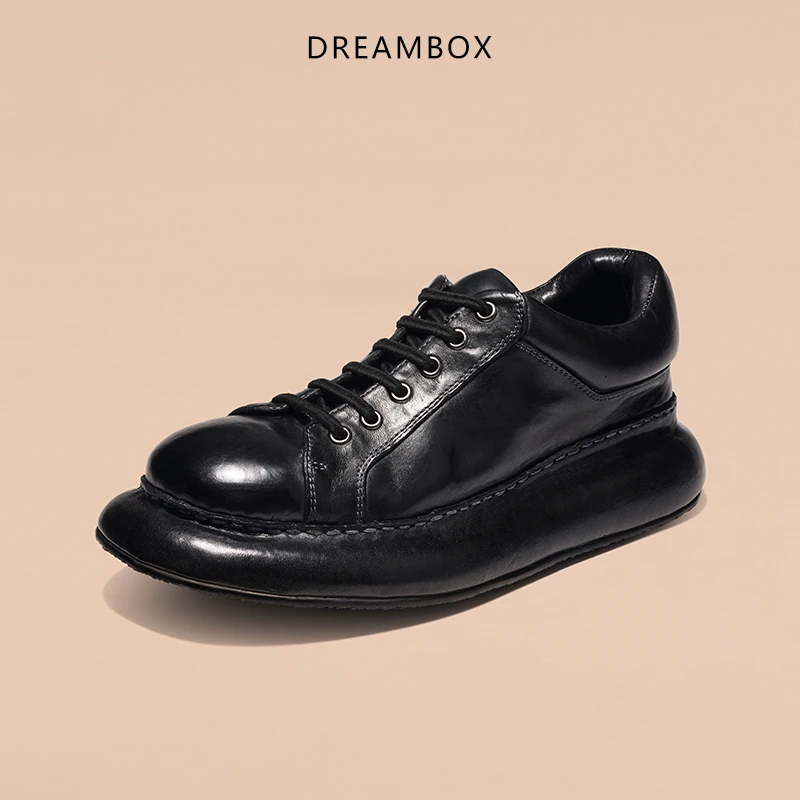 dreambox钧博vibram新款厚底增高小众潮流休闲鞋马皮舒适百搭男鞋