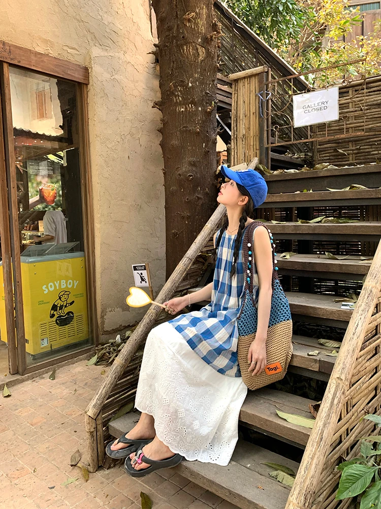 2025春夏新款连衣裙背心裙套装半裙韩版甜美气质温柔时尚显瘦宽松