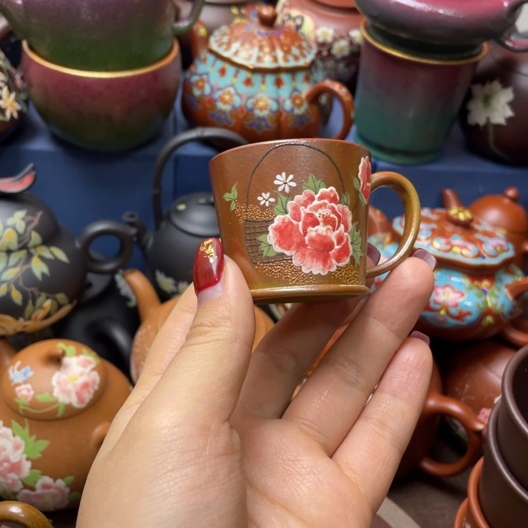 茶杯红泥紫砂主人杯50cc