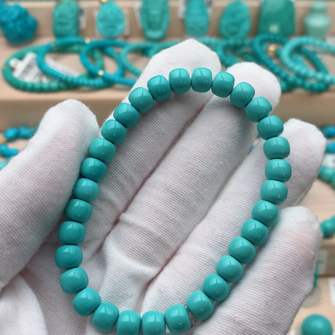 绿松石未镶嵌珠宝奇石6.8mm