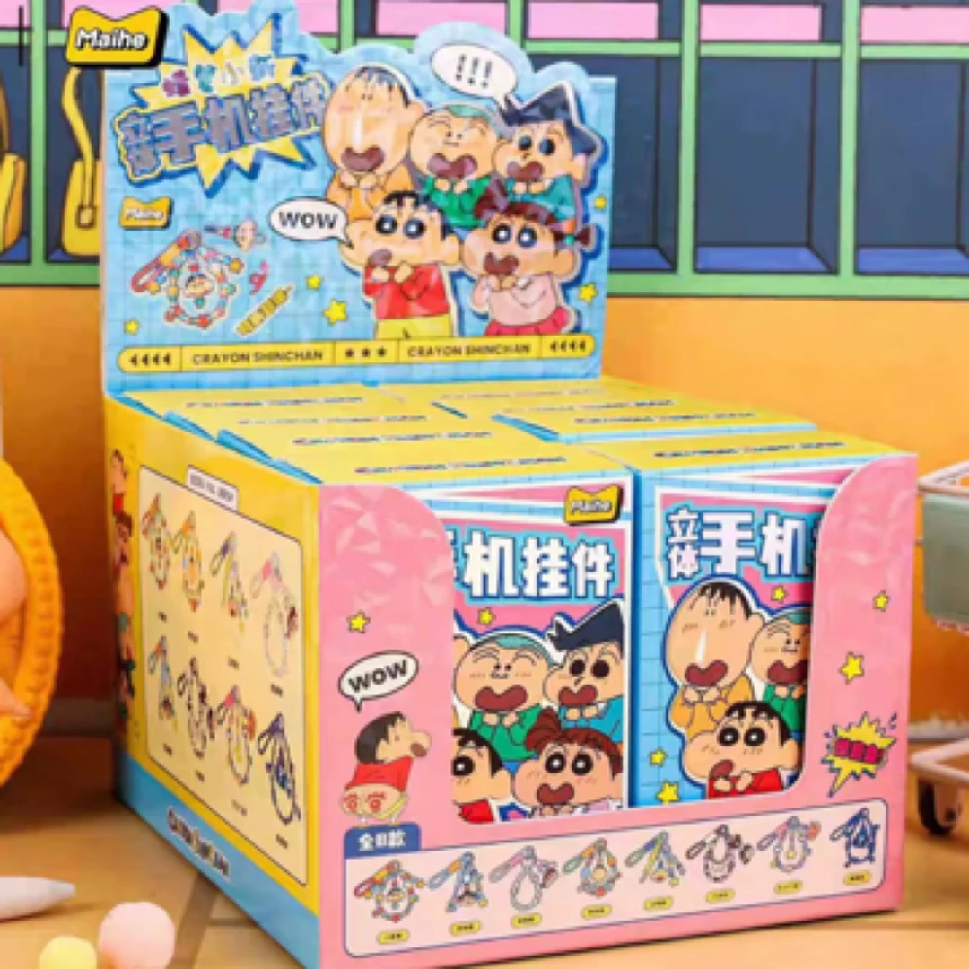 【拆盒】麦和 蜡笔小新立体手机挂件盲盒正品授权
