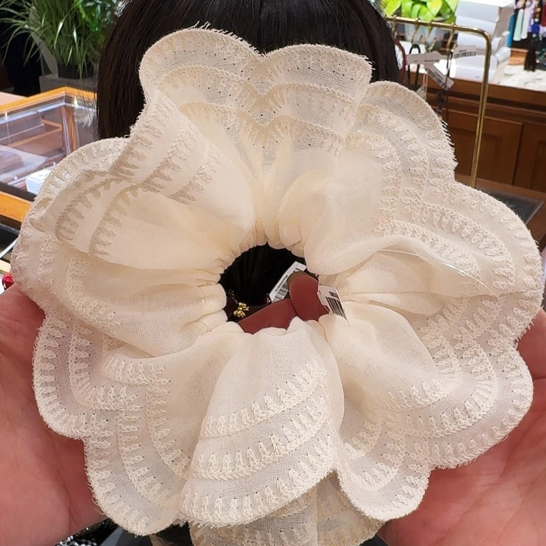 皮质非金属花边发圈