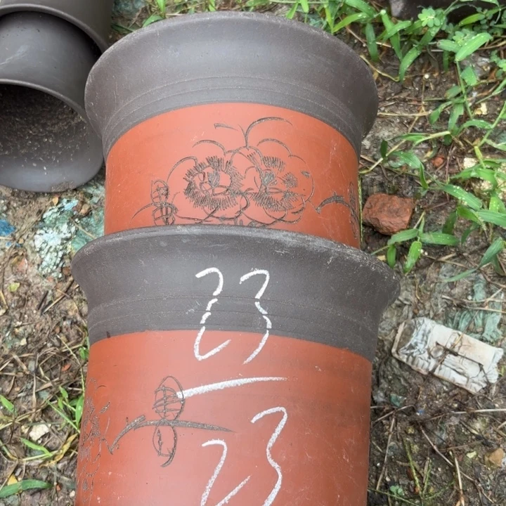 紫砂花盆紫砂的花