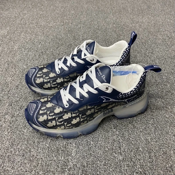 99新 DIOR/迪奥 99新/迪奥/38码/蓝色满印水晶底运动鞋/BF00933
