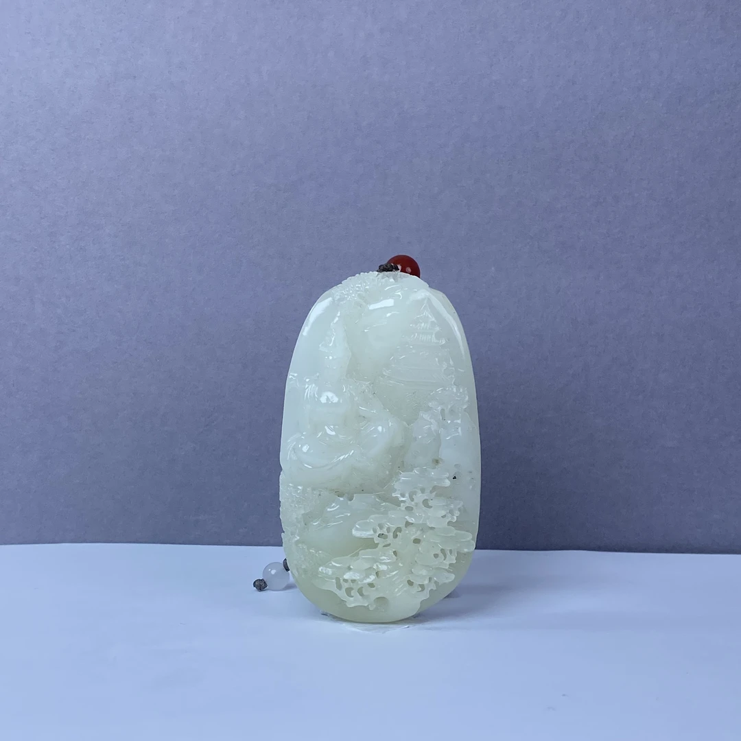 4009 和田玉净心自在观音佩