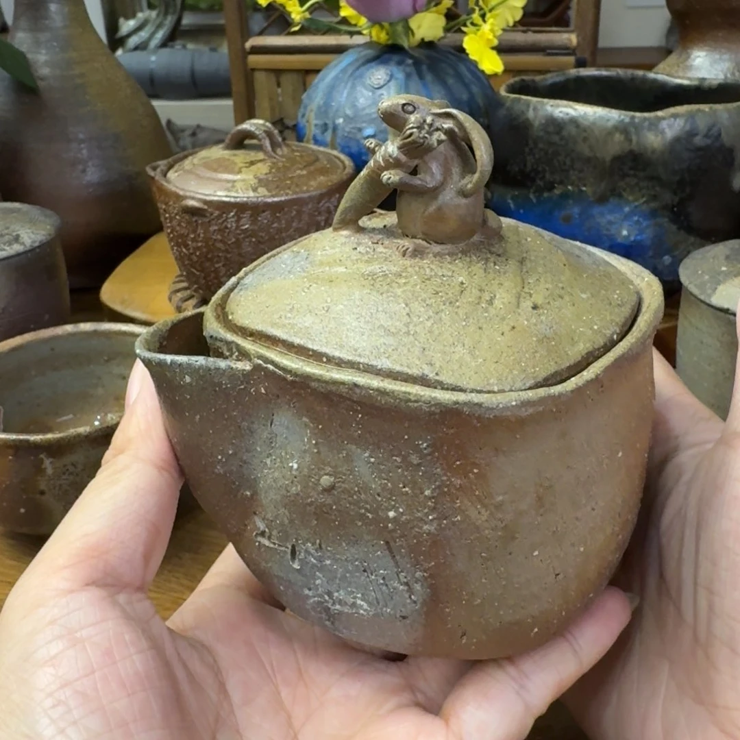 末石泰节备前烧兔子宝瓶福利一口价