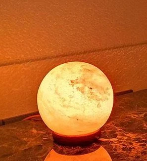 喜马拉雅圆形水晶盐灯创意款家用