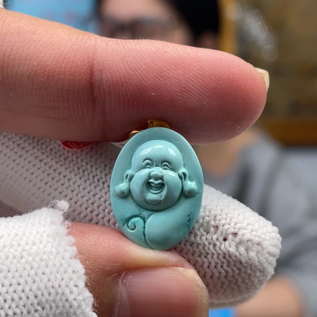 绿松石未镶嵌挂件