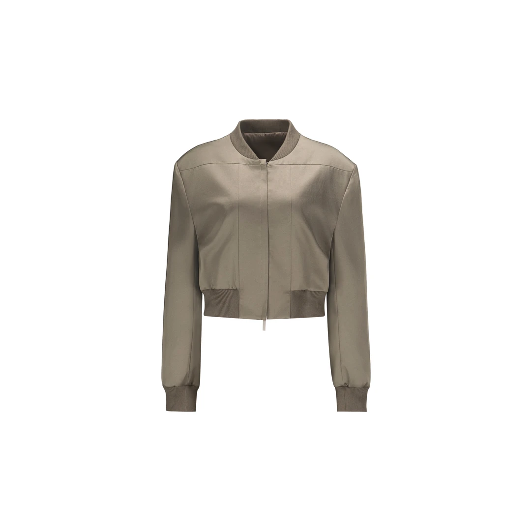 【莱赛尔飞行员夹克】缎面短款拉链夹克外套WT43HYA052