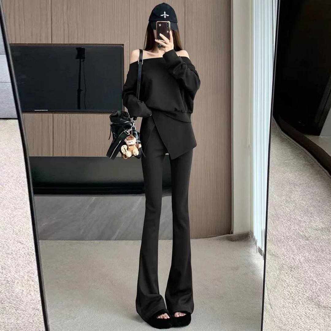 高级感修身显瘦休闲套装女秋季新款时尚洋气纯欲慵懒风女装
