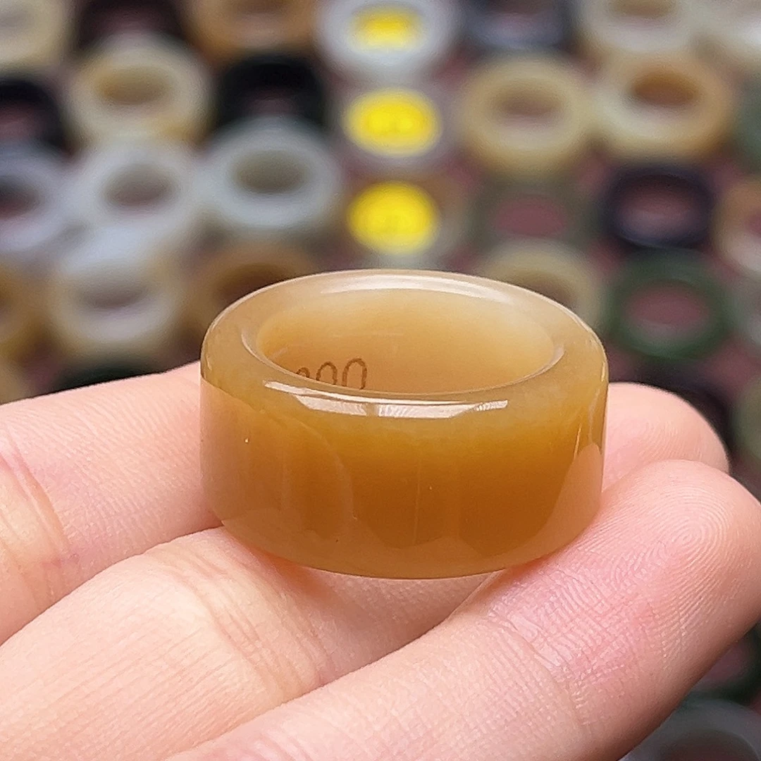 和田玉未镶嵌戒指17.9金秋蜜薯