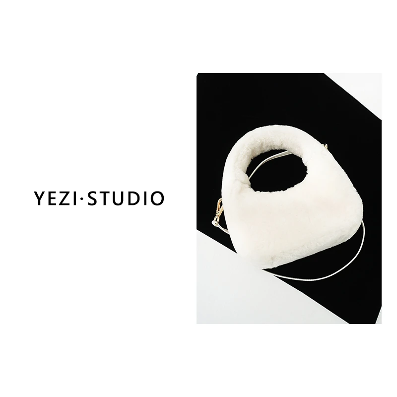 叶子定制【月牙包】奢牌同款纯手工全羊毛斜跨手拎包24455032-12/12