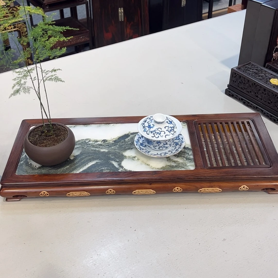 【闪购商品】红酸枝木类成套家具茶盘