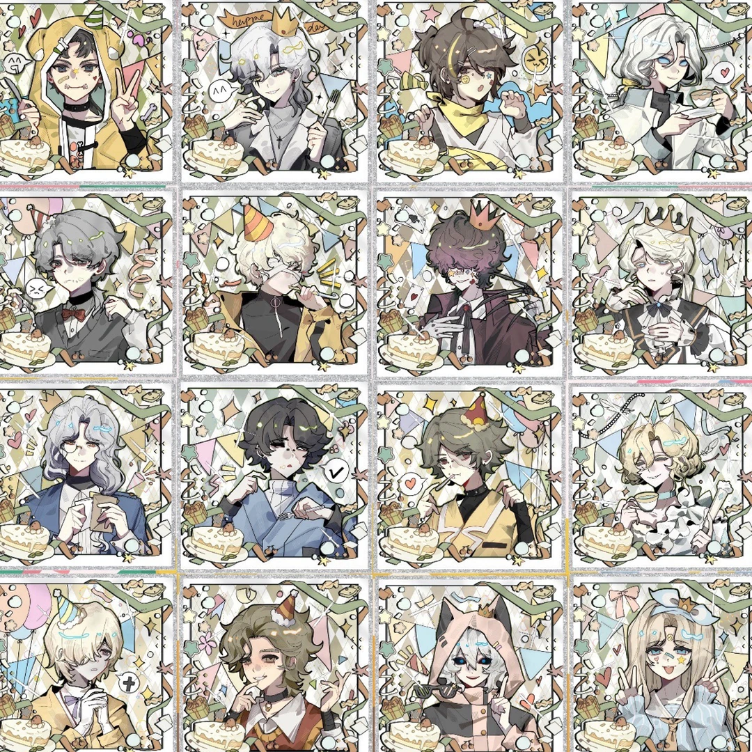 同人授权第五人格生日系列色纸吧唧贴盲盒