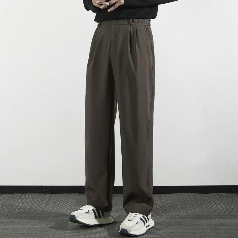 百搭休闲裤男宽松直筒休闲裤2024潮男束脚裤子百搭ins港风潮男裤