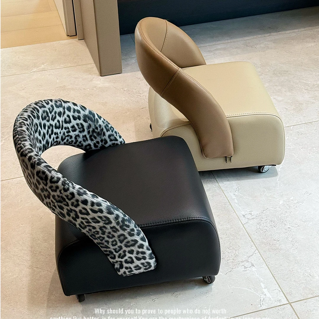 2中古风轻奢单人落地靠背椅小户型客厅家用异形靠背阳台舒适沙发