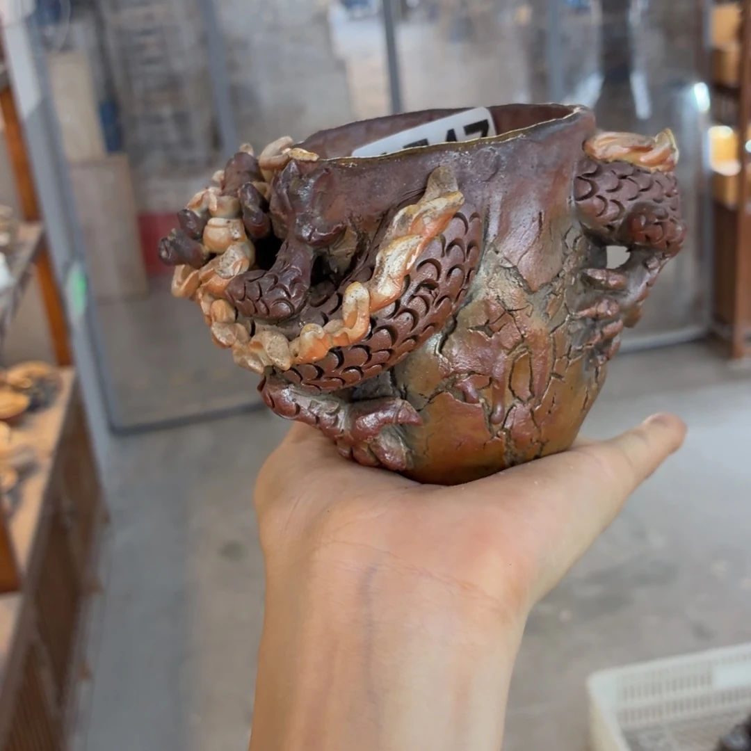 陶园柴烧精品好货747泥纹