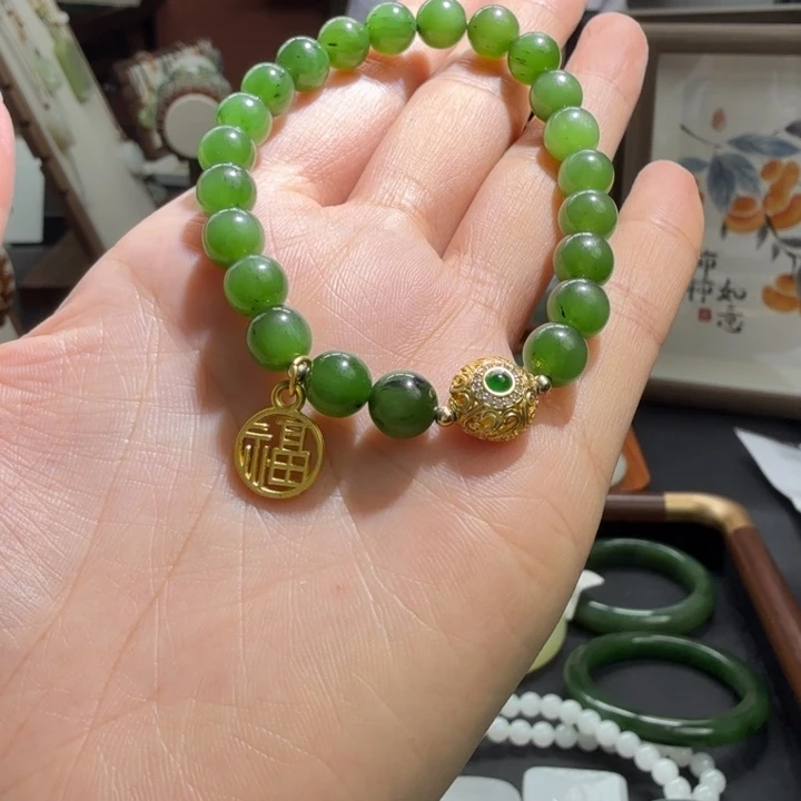 和田玉未镶嵌手链